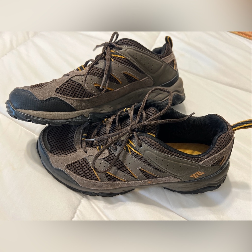 Columbia Mens Hiking Trail Trekker Shoes BM3983-231 Brown Black & Gray Size 10
